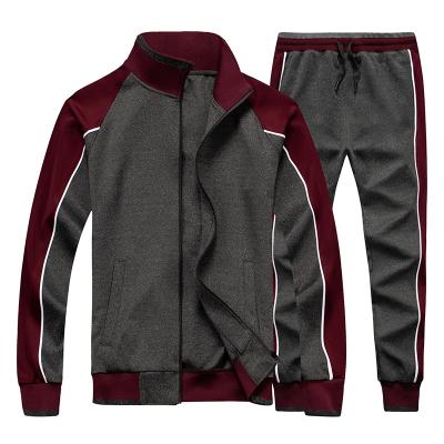 China Breathable 2 Piece Mens Full Zip Sweatsuit Gentleman Tracksuit Men Sport Tracksuit Custom for sale