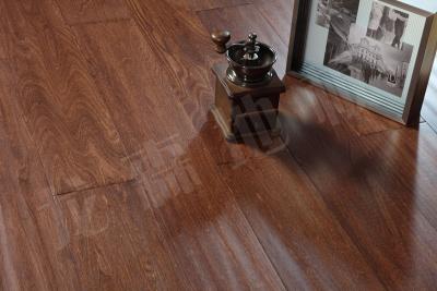 China Handscrpaed China walnut engineered wood flooring with premium AB grade for sale