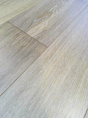 China smoked and white washed oak engineered flooring, prefinished with UV lacquer for sale