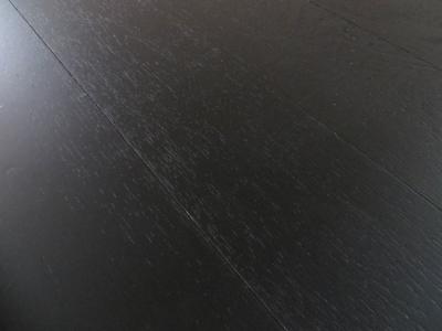 China fully black color oak multi layers wood flooring, brushed surface for sale