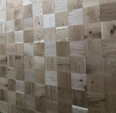 China mosaic oak parquet flooring, unfinished, embossed, character ABCD grade for sale