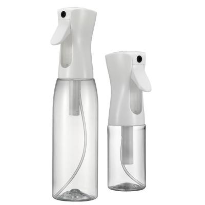 China Cosmetic Plastic Misty Trigger Sprayer Bottle 200ml 300ml 500ml  Fine Mist Continuous Spray Bottle with black nozzle white plastic cover for sale