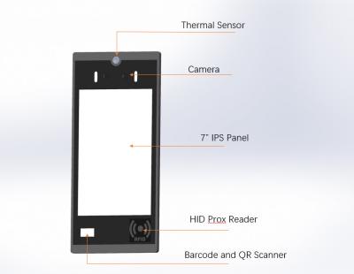 China 8 inch Face Recognition Body Temperature Measuring Terminal Thermal camera Scanner Machine for sale