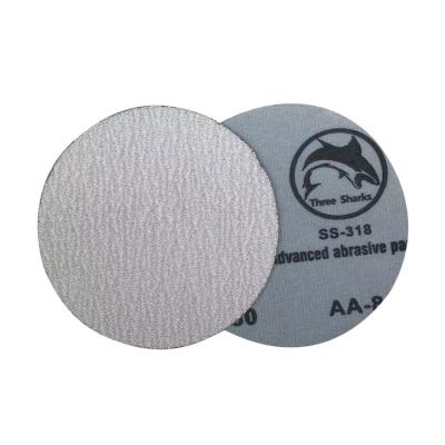 China Selling 2022 Metal Sandpaper 5 Inch Alumina Sandpaper Sandpaper Disc Hot White Round Sandpaper Disc for sale