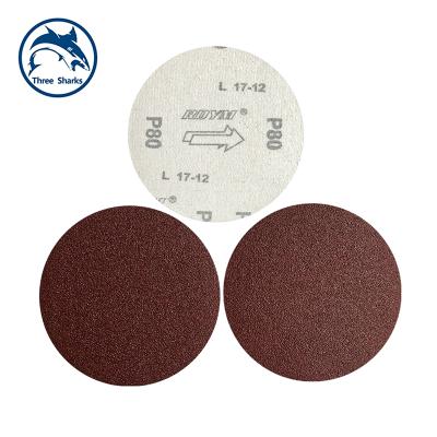 China 4 Inch Red Round Dry Sandpaper Sandpaper Disc Alumina Polishing Sandpaper for sale