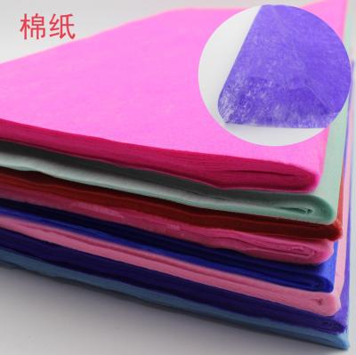 China Universal Craft Wrap Paper 12 Colors DIY Anti-Curl Gift Bouquet Cotton Handmade Tissue Paper For Flowers for sale