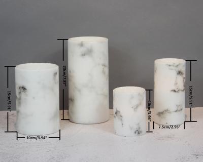 China NEW DESIGN MARBLE LED BATTERY OPERATED FLAMELESS CANDLE home decoration, FOR INTERIOR DECOR for sale