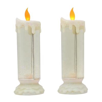 China Home Decor Swirl Battery Operated Flameless Twinkle Led Candle Lights for sale