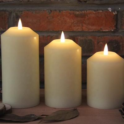 China New Top Pillar LED Decoration Decor Solid Paraffin Battery Operated Candle Warmer Top Flameless Candles for sale