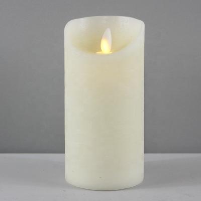 China Wedding Movable Home Decor White Flame Wax Candles Real Scented Luxury Movable Flame LED Flameless Candles for sale