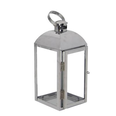 China Decorative Lantern Home Outdoor Garden LED Sconce Decoration Silver Stainless Steel For Wedding Home Decoration for sale