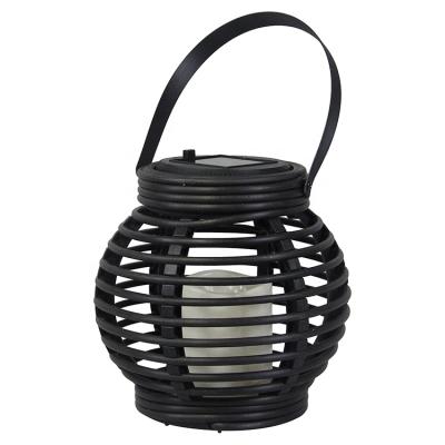 China Black High Quality Plastic Solar Powered Solar Led Lantern Garden Decoration Home Outdoor Decor for sale