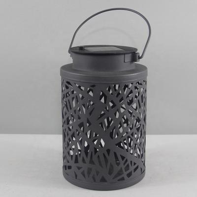 China SMALL SOLAR POWERED GARDEN METAL LANTERN WITH PATTERN, FOR OUTDOOR DECORATIVE for sale