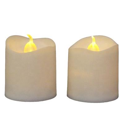 China Barber Shop Set of 2 Tealight Gift Warm White Flashing Flameless Sets for sale