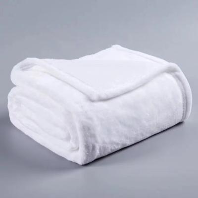 China OEM PORTABLE custom flannel blank blankets normal quneen white sublimation baby blanket 50