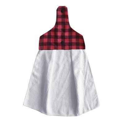 China Christmas Sublimation Tea Towels Buffalo Plaid Kitchen Towels QUICK DRY Hand Towel for sale