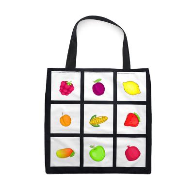 China Handled Tote Bag Shopping Houlder Bags Sublimation Blanks Bag Printing Cygnus 9 Panel Sublimation Soft Polyester Customized Color Geometric for sale