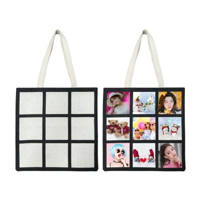 China Polyester Canvas Tote Bag Shopping Houlder Bags Handled Sublimation Blanks Bag Printing Cygnus 9 Panel Sublimation Canvas Customized Color for sale