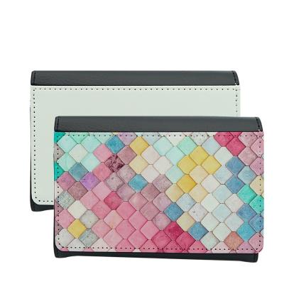 China Fashion Sublimation Printing Blank Waterproof Coin Purse, Custom Woman Leather Wallet for sale