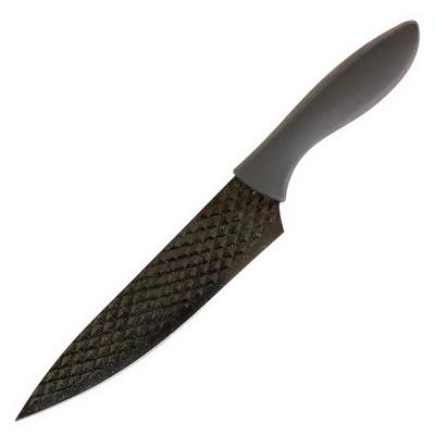 China High Quality Viable 8 Inch Dwarfsmith Chef Knife Diamond Pattern With Black ABS TPR Handle for sale