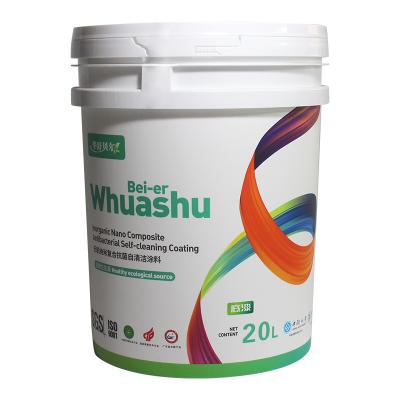 China Custom 20L High Quality Selling Plastic Empty Bucket Durable Plastic Logo Paint Oil Can for sale