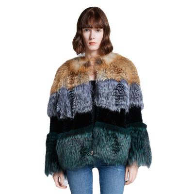 China Luxurious Anti-wrinkle Fashion Customized Color Youth Fashion Short Style Autumn Winter Women Real Fox Fur Overcoats for sale