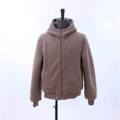 China High Popularity Anti-wrinkle Winter Style Men Handsome Taupe Thick Hooded Faux Fur Coats for sale