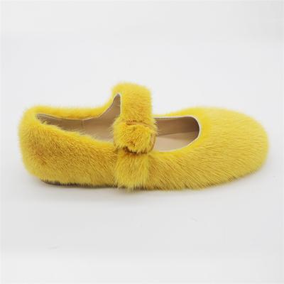 China 2022 Fashion Trend Simple Breathable Light Real Delicate Mink Fur Princess Sandals For Women for sale