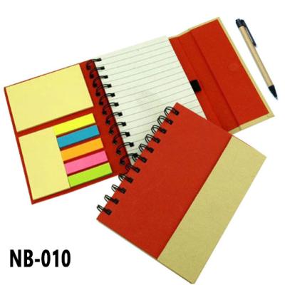 China Recycled Notebook With Sticker And Pen for sale