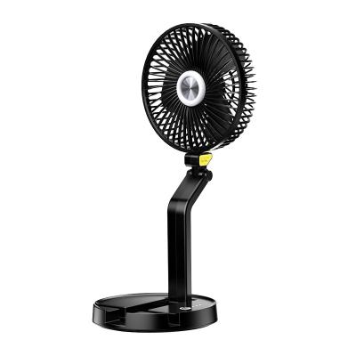 China Mini Fan For Travel Working Lightweight Portable Folding Desk Fan 4000mah Night Light Fan Home 3 Speed ​​USB Rechargeable Adjustable Table Fan for sale