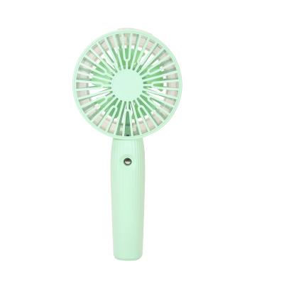 China Mini Water Spray Fan USB Mist Water Spray Fan Portable Rechargeable Folding Humidifier Desktop Fan with Night Light for sale