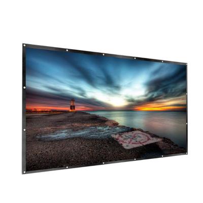 China DiGear 100 Folded Wholesale Portable 16 Inch: 9 Polyester Outdoor Folding Projector Screen for sale