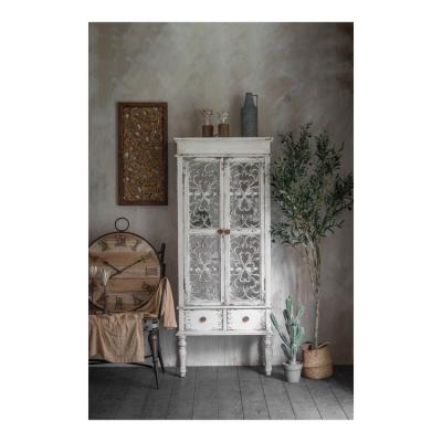 China Other Household Style Industrial Antique Wood Living Room With 2 Doors And 2 Drawers Tall Storage Food Cabinet for sale