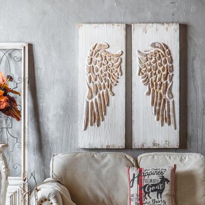 China New Traditional American Wood Grain Decoration Long Decorative Angel Wall Hanging Pendant for sale