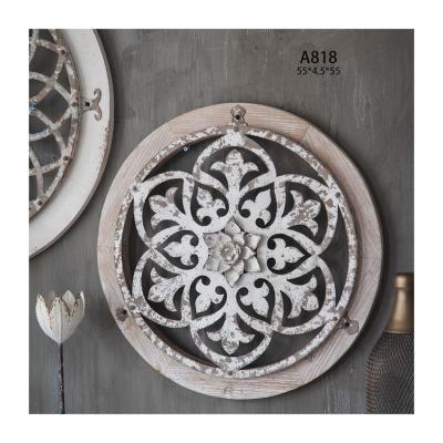 China New Traditional Wooden Pattern Decorative Wall Hanging Room Circular Decoration for sale