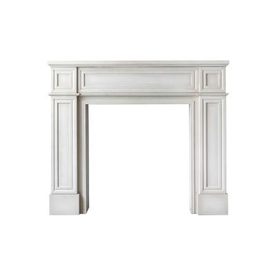 China Modern Design Fireplace Modern Design Antique French Style Wooden Fireplace Mantel White Wood Fireplace Classic Decorative Wood Mantel for sale