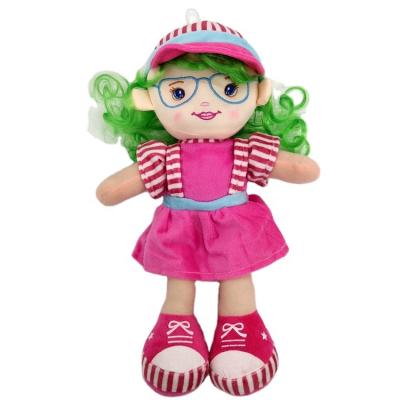 China Lovely Plush Toy Custom Cartoon Soft Cloth Toys Baby Dolls Musical Dolls For Girls for sale