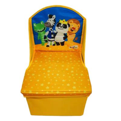 China Non Viable Woven Fabric Folding Chair Storage Box For Kids Play for sale