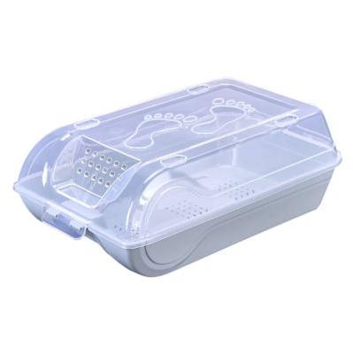 China (Size) adjustable transparent shoe storage box plastic box men's and women's shoe box household for sale