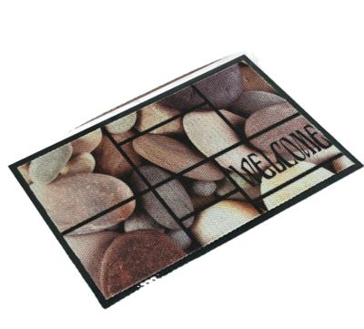 China Washable PVC Ring Printed Water Absorption Pad Customized Anti-Slip Door Mat for sale