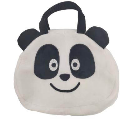 China Cute Handbag Plush Cartoon Kids Tote Bag Handbag For Kids School Bag Panda Pajamas Bag for sale