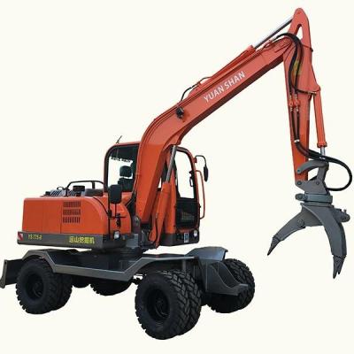 China Hotels Sell New Mini Wheel Bagger Digger 2Ton Hydraulic Wholesale Small Excavator YS775-8 For Sale Price for sale