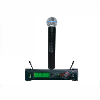 China Wireless Lapel Cardioid Lavalier Mic Stage Karaoke DJ Headphone Microphone MICWL SLX SLX24 UHF Microphone System BETA58 WL93 Wireless Lapel for sale