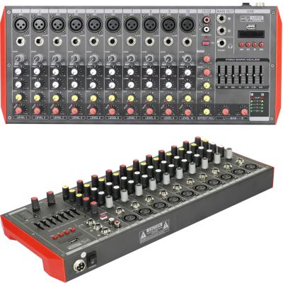 China 12 Channel YAMAH MG12 Mixer DJ Karaoke Studio Stage Desktop Console YAMAH-MG12 7-Brand Phantom EQ XLR 6.35mm Mixer USB 48V 7-Brand Sound Card for sale