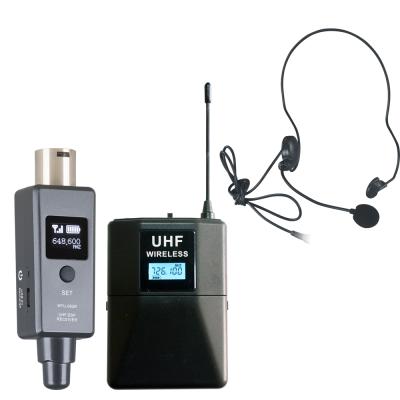 China Wireless Headset Microphone Transmitter Audio Transmission System UHF Digital Headset XSW Headset Microphone XLR 3 Pin Adapter Converter for sale