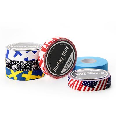 China Custom Hockey Running Tape Cotton Logo Hockey Stick Tape Printed Ice Hockey Tape White & Colors 1