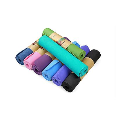 China Custom Made Eco Friendly Gymnastics Exercise Equipment Gym Printing Logo Tape Yoga Mat for sale