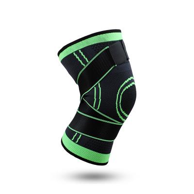 China Durable 3d knitted knee support sleeve compression sports elastic nylon knee brace with belt for sale