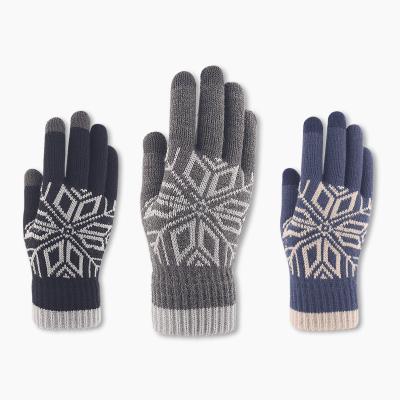 China Winter Unisex Thick And Warm Touch Screen Casual Knitted Gloves For Autumn Winter for sale