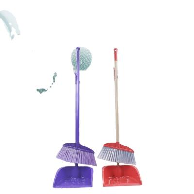 China Household No.8023 Model Home Cleaning Plastic Dustpan With Broom Set for sale